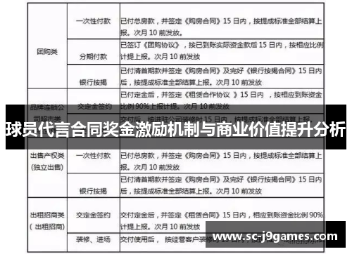 球员代言合同奖金激励机制与商业价值提升分析